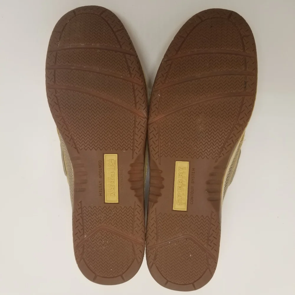 Sperry Top-Sider Men Sz 14M Boat Shoes Billfish 2 Tone Tan Beige Leather